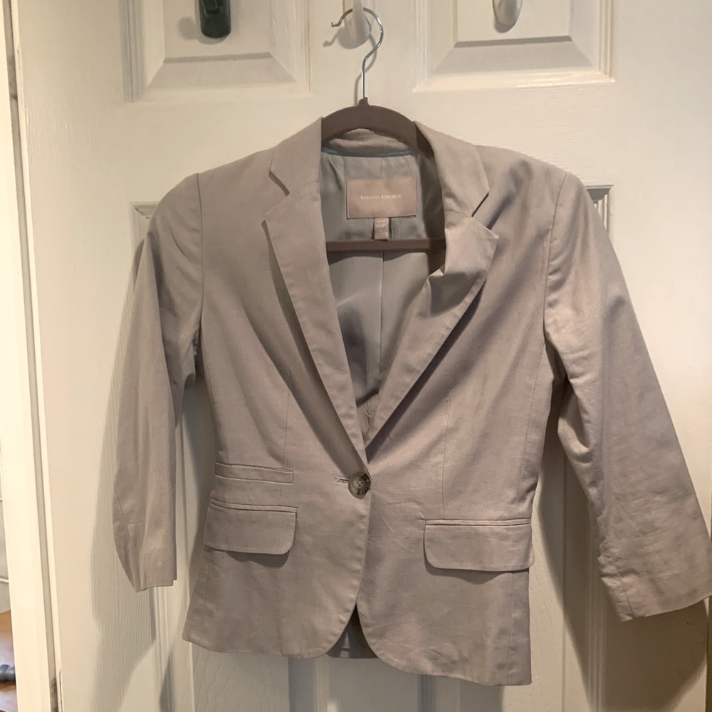Banana Republic Formal Light Gray Jacket